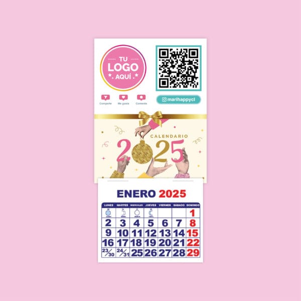 Mini Calendario Imán Holográfico 7x9cm