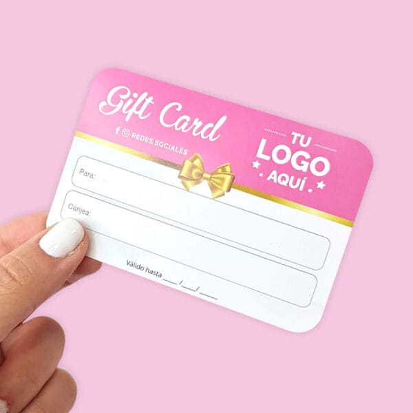 Gift cards clásicas 9x6cm, una cara