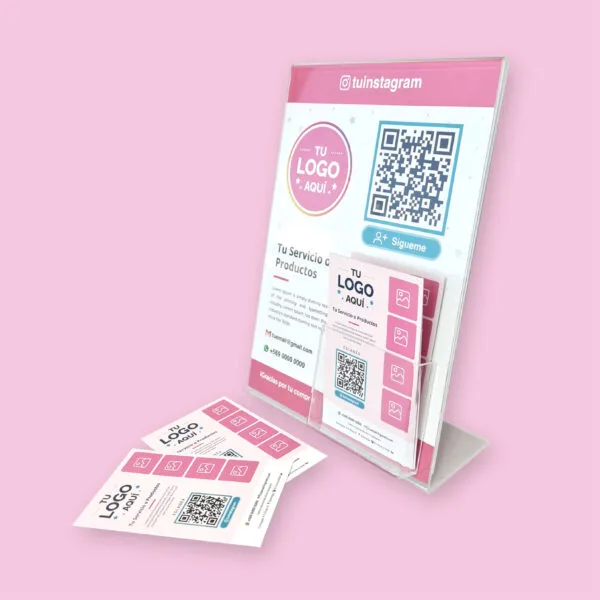 Acrílico Porta Flyers y 100 Flyers