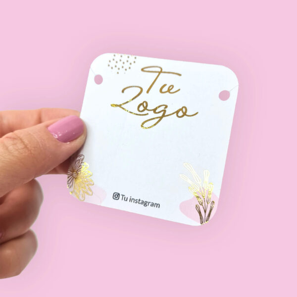 Etiquetas para aros 6x6cm con foil