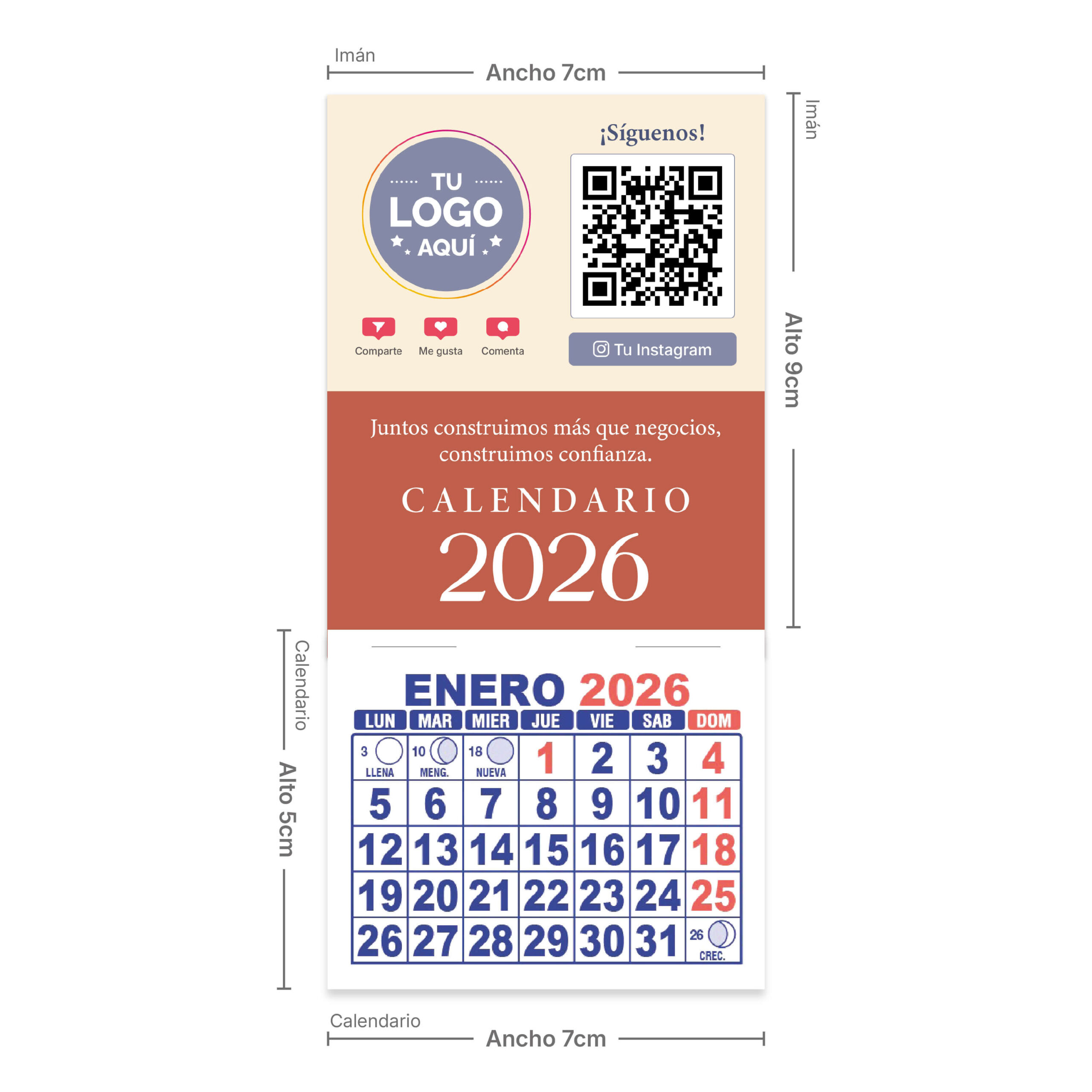 Mini Calendario Imantado - Imagen 3