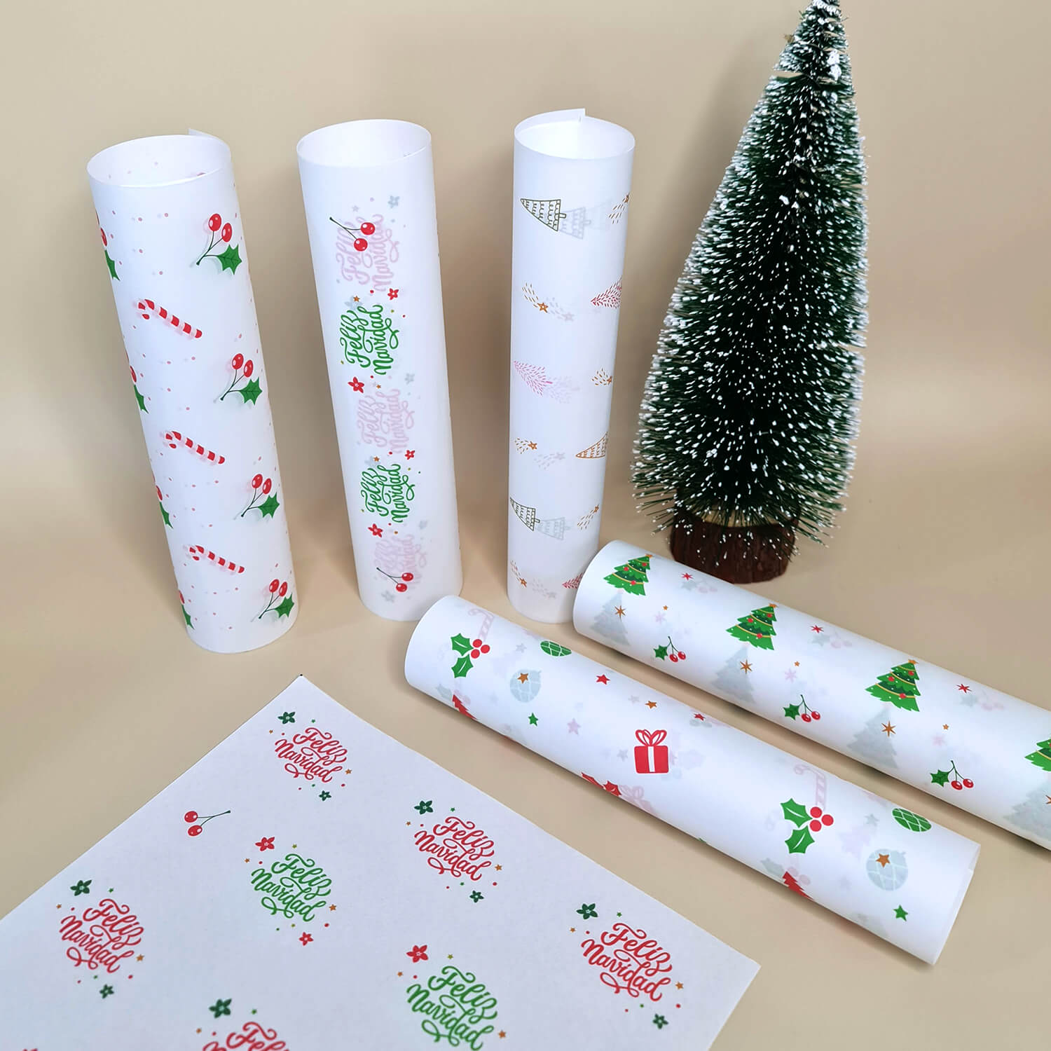 Papel Mantequilla Navideño 21x40cm