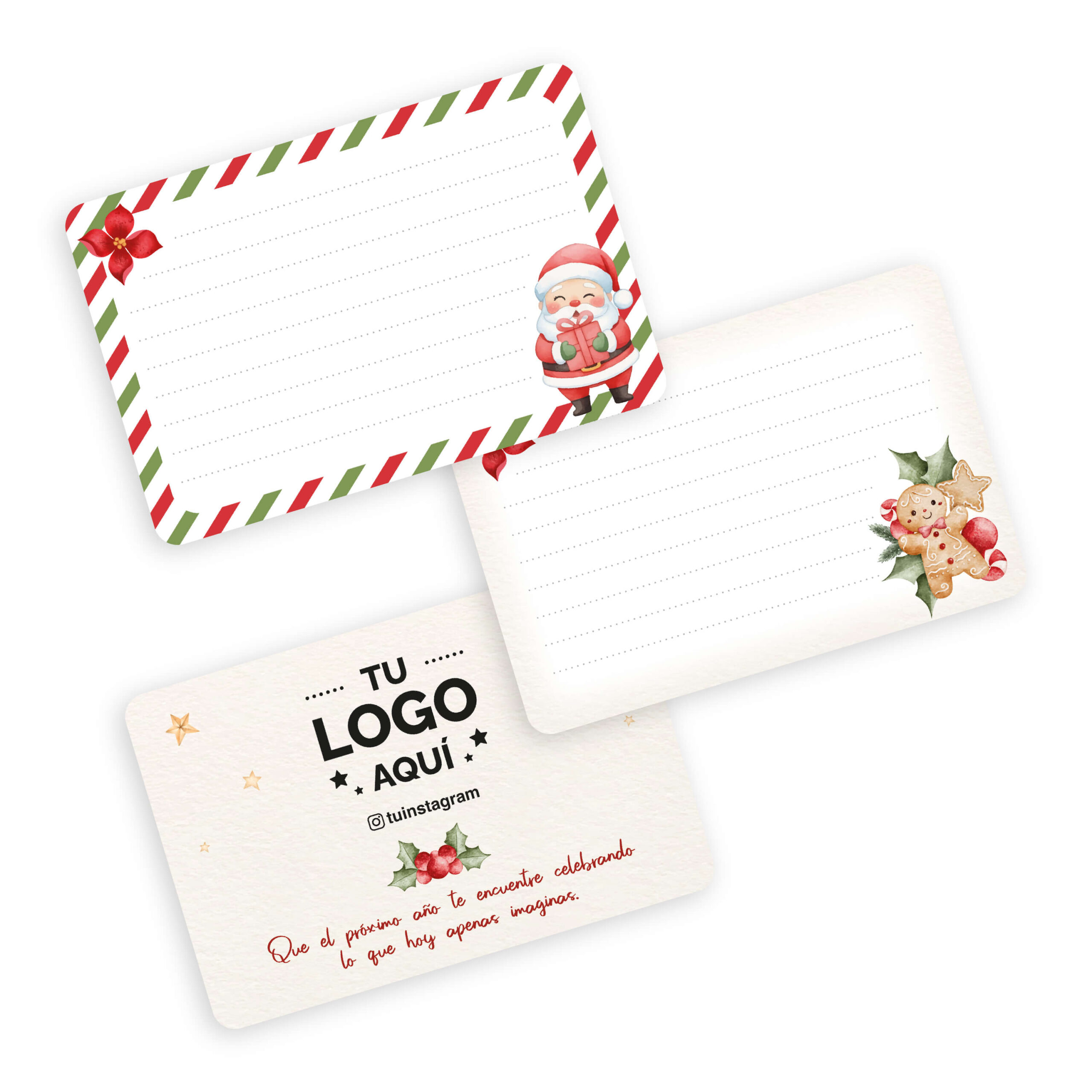 Tarjetas dedicatoria 9x6cm ambas caras, con tu logo