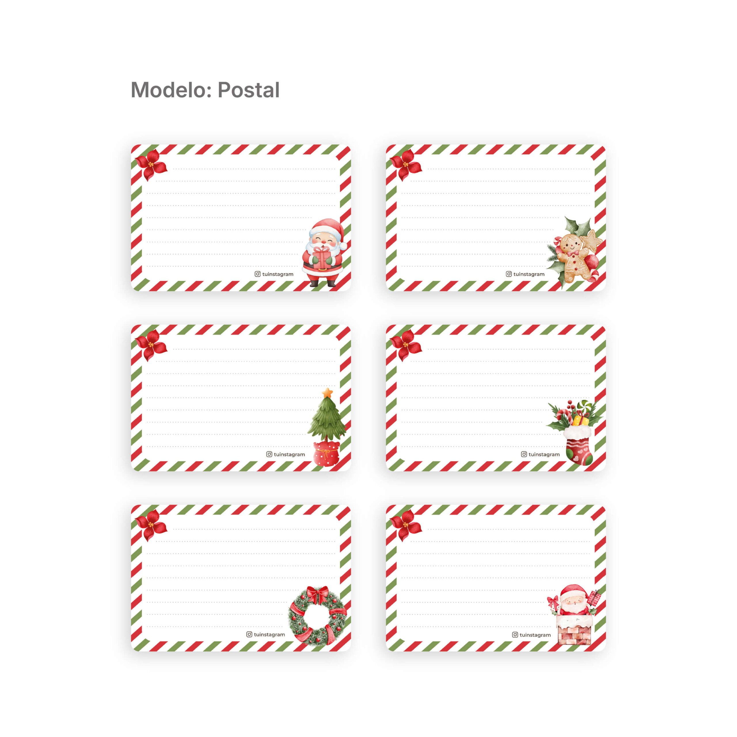 Tarjetas dedicatoria 9x6cm una cara, con redes - Imagen 3