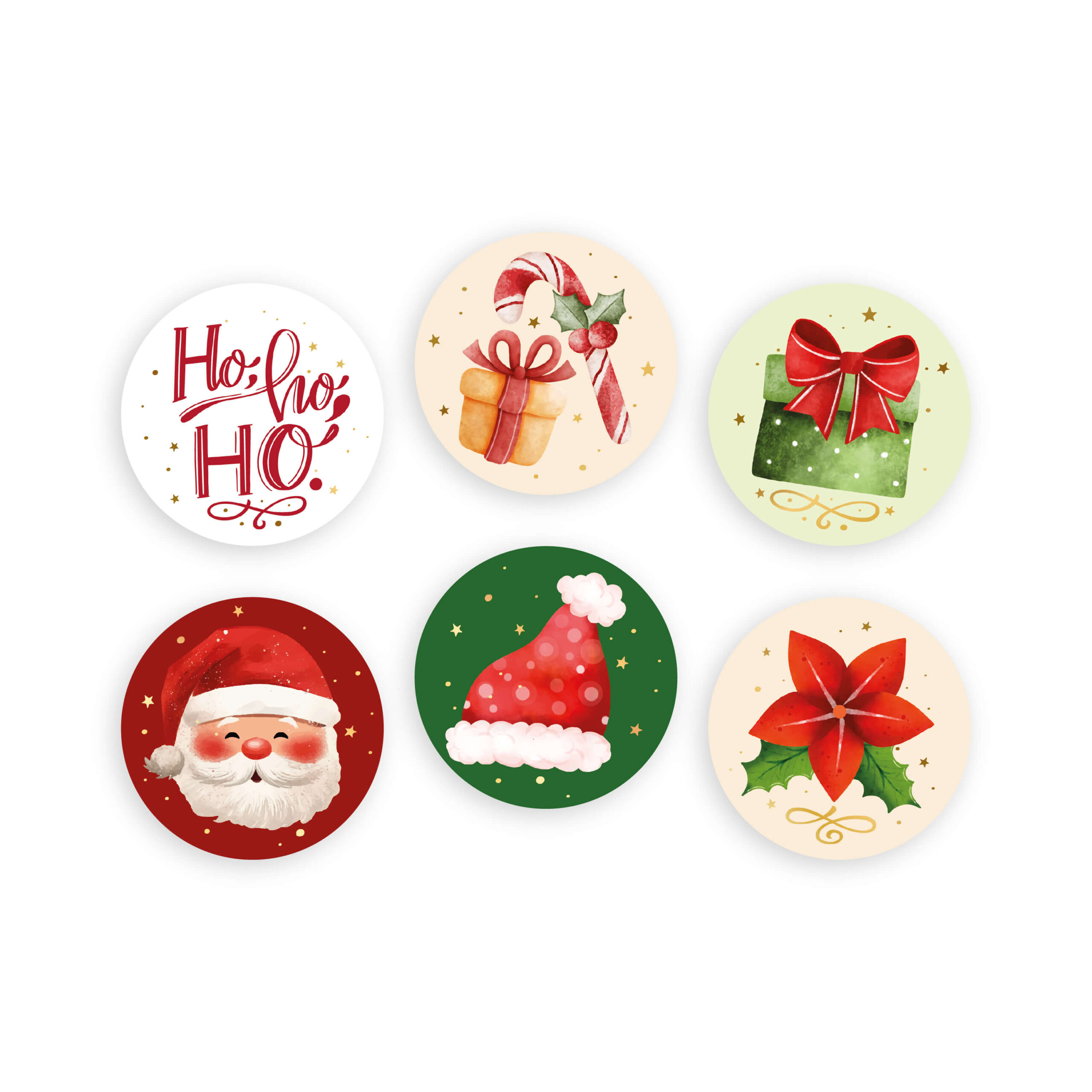 Stickers Navideños 4x4cm