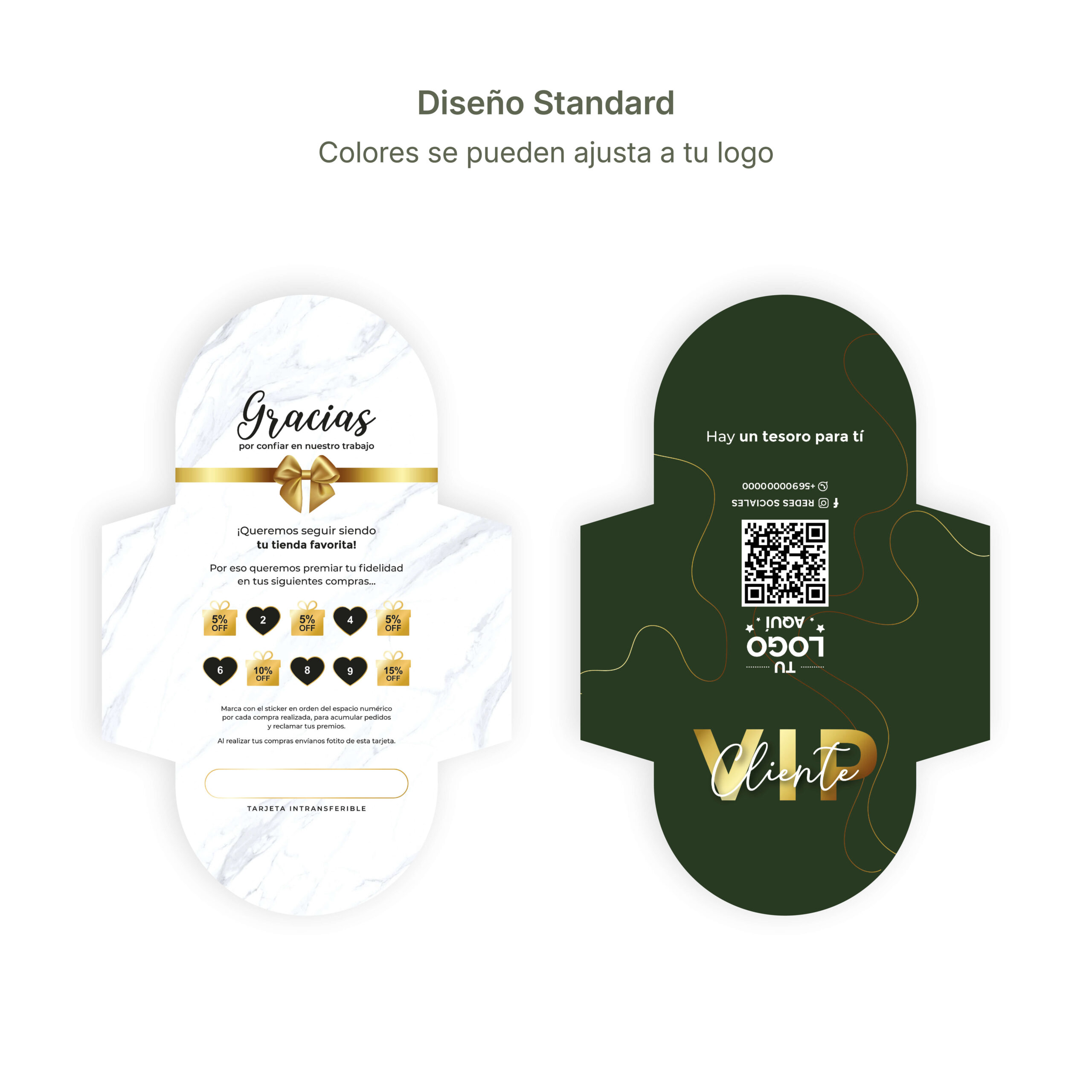 Tarjeta Desplegable para Fidelizar 8x8cm Navideña - Imagen 2